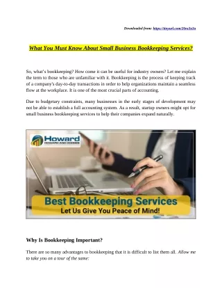 What You Must Know About Small Business Bookkeeping Services