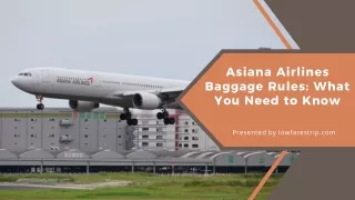 How Much Baggage is Allowed in Asiana Airlines?