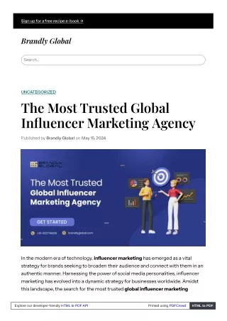 The Most Trusted Global Influencer Marketing Agency