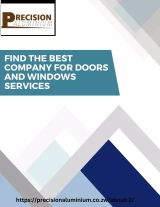 Find the Best Company for Doors and Windows Services