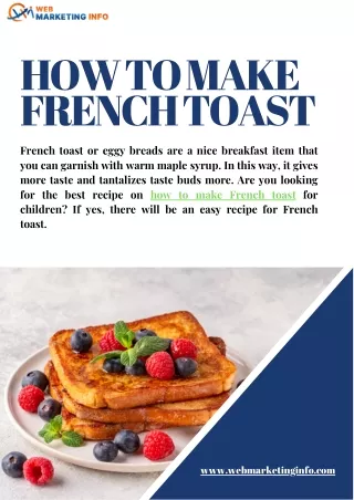 How To Take French Toast