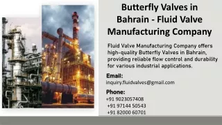 Butterfly Valves in Bahrain -  Fluid Valve Manufacturing Company