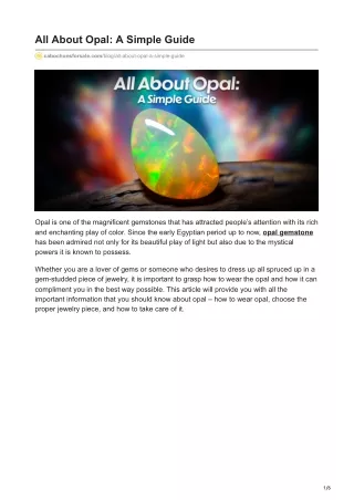 cabochonsforsale.com-All About Opal A Simple Guide