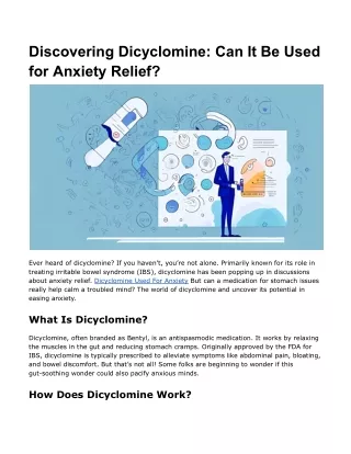 Discovering Dicyclomine_ Can It Be Used for Anxiety Relief