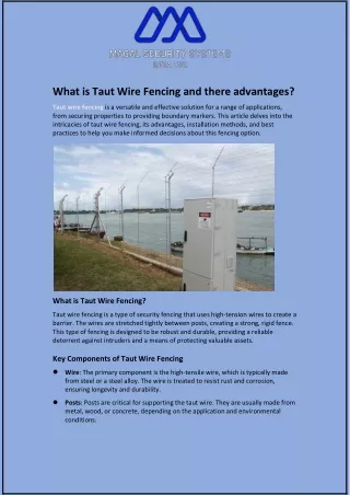 What is Taut Wire Fencing and there advantages