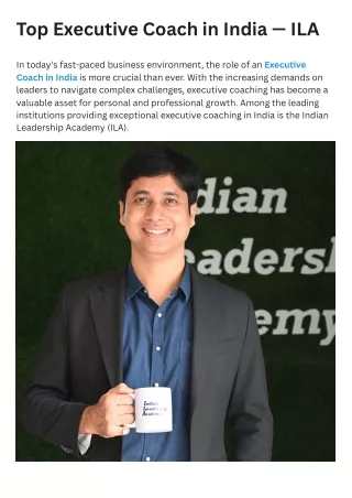 Top Executive Coach in India — ILA