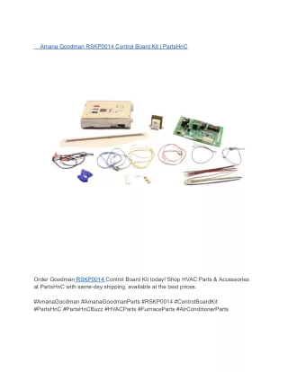 Amana Goodman RSKP0014 Control Board Kit _ PartsHnC