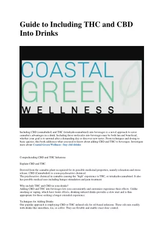 Coastal Green Wellness - thc drinks near me