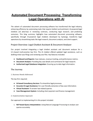 Automated Document Processing: Transforming Legal Operations with AI