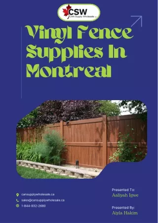 PVC Fence Supplies in Vancouver