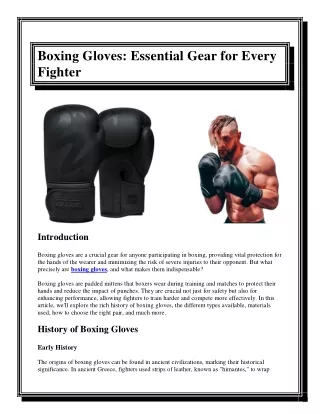 Boxing Gloves Essential Gear for Every Fighter