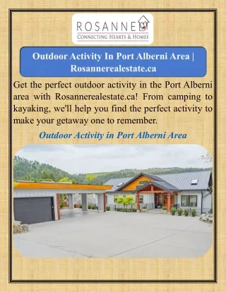 Outdoor Activity In Port Alberni Area  Rosannerealestate.ca