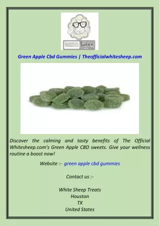 Green Apple Cbd Gummies  Theofficialwhitesheep.com