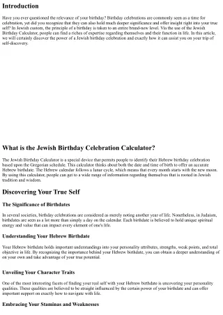 Uncovering Your True Self: The Power of a Jewish Birthday