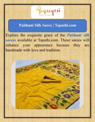 Paithani Silk Saree  Tapathi.com