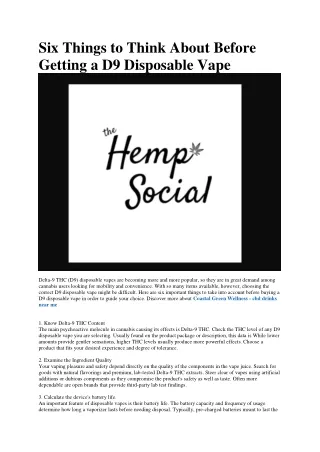 The Hemp Social - d9 vape pen