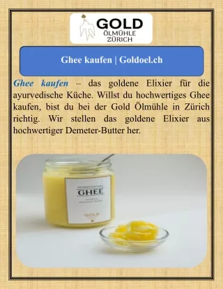 Ghee kaufen  Goldoel.ch