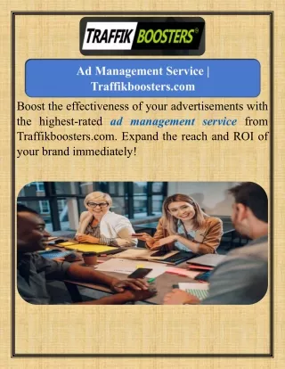Ad Management Service   Traffikboosters.com