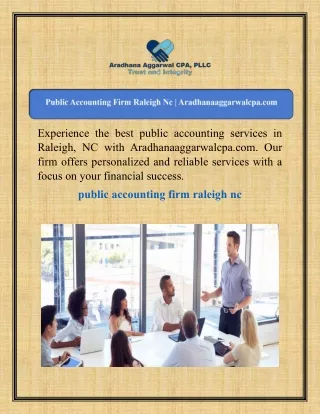 Public Accounting Firm Raleigh Nc  Aradhanaaggarwalcpa.com