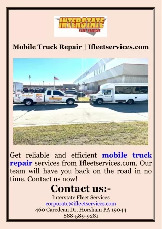 Mobile Truck Repair  Ifleetservices.com