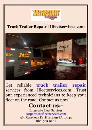 Truck Trailer Repair  Ifleetservices.com
