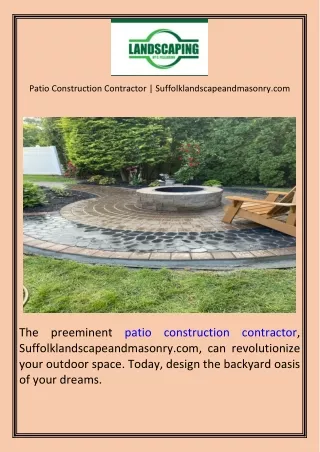 Patio Construction Contractor Suffolklandscapeandmasonrycom