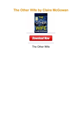 The Other Wife by Claire McGowan