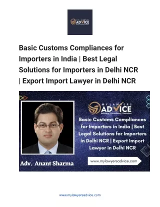 Basic Customs Compliances for Importers in India - Google Docs