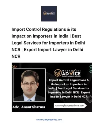 Import Control Regulations & its Impact on Importers in India - Google Docs