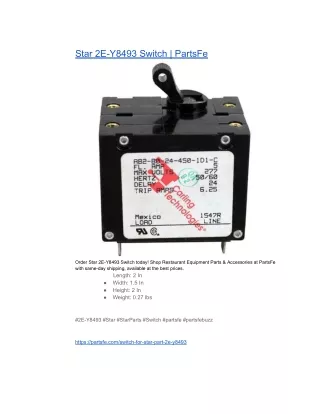 Star 2E-Y8493 Switch  PartsFe