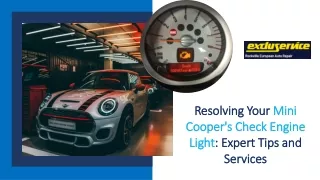 Resolving Your Mini Cooper's Check Engine Light Expert Tips and Services