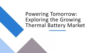 Thermal Battery