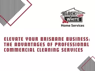 Elevate Your Brisbane Business The Advantages of Professional Commercial Cleaning Services