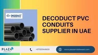 decoduct pvc conduits supplier in uae pdf