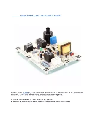 Lennox 21W14 Ignition Control Board _ PartsHnC