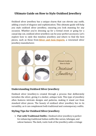Ultimate Guide on How to Style Oxidised Jewellery