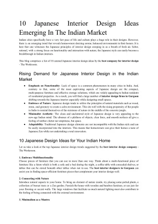 10 Japanese Interior Design Ideas Emerging In The Indian Market