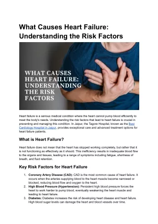 What Causes Heart Failure_ Understanding the Risk Factors