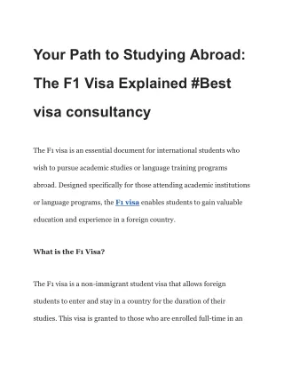 _F1 Visa