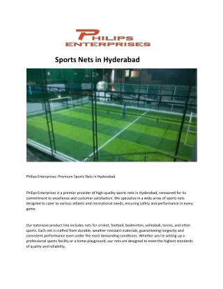 sports nets in Hyderabad