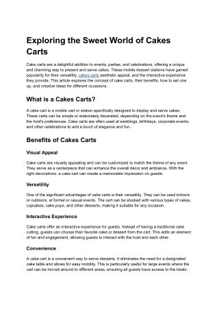 cakes carts
