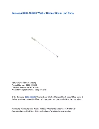 Samsung DC97-16350C Washer Damper Shock HnK Parts