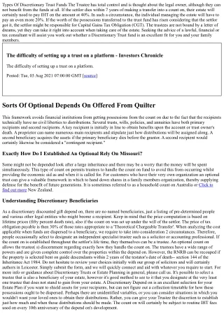 Sorts Of Discretionary Depends On