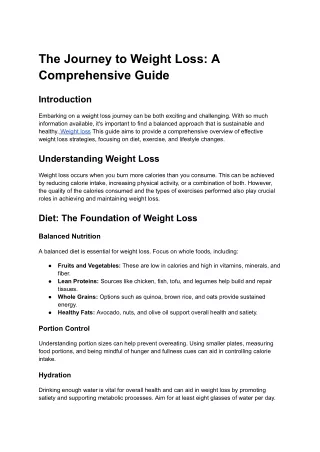 Weight loss