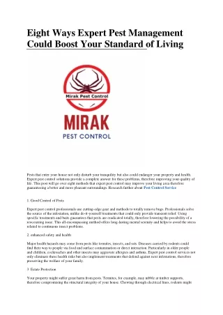 Pest Control Service