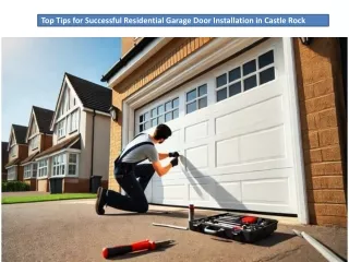 Top Tips for Successful Residential Garage Door Installation in Castle Rock