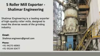 5 Roller Mill Exporter -