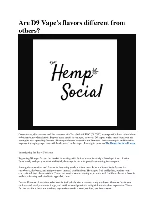 The Hemp Social - d9 vape pen