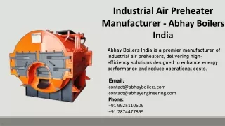 Industrial Air Preheater Manufacturer  -  Abhay Boilers India
