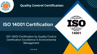 ISO 14001 Certification | Quality Control Certification